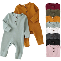 Autumn Newborn Infant Baby Boys Girls Romper Playsuit Overalls Cotton Long Sleeve Baby Jumpsuit Newborn Clothes