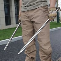 2 in 1 Stainless Steel Combination Stick Car Mounted Self-defense Window Breaking Tool