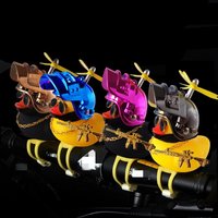 AliExpress NONE Car Cute Little Yellow Duck With Helmet Propeller Wind-breaking Wave-breaking With Toy Gun Duck Bike Motorcycle Auto Accessories
