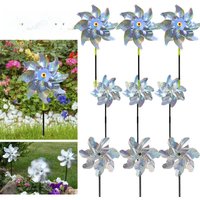 Fruit Garden Reflective Windmills Children Kids Toys Bird-Scaring Wind Spinner Easy Installation for Outdoor Garden Lawn Yard