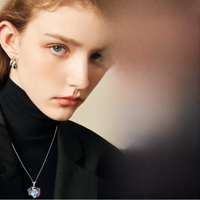 Luxury Colorful Heart Crystal Dragon Wings Pendant Necklace for Women Creative Mother of Dragons Chokers Chain Jewelry Accessory