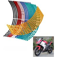 Motorcycle sticker Car Tire Decals Trim Strips Universal Reflective Bike Wheel Sticker Waterproof Wheel Rim Tape 17"18"