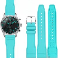 20mm 21mm 22mm High quality fluororubber watchband waterproof durable watch strap Quick Release bracelet for IWC PILOT'S WATCHES