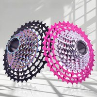 AliExpress GOLDIX Ultralight Road Bike Pink Cassette 11/12Speed 28-36T CNC Hollow HG Structure Freewheel K7 11V 12V Bicycle Chain Wheel