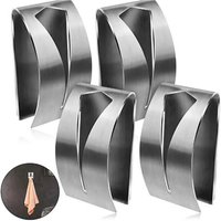 1/2pcs Stainless Steel Towel Holder Hook Self Adhesive Clip Bathroom Cloth Hanger Household Wall Mounted Towel Rack Storage