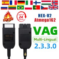2026 VCDS HEX V2 Diagnose-Interface, VCDS HEX V2 Version 23.3.1, Mehrsprachiger VAG-Autodiagnosescanner für VW, Audi, Skoda, SEAT, Inklusive Installations-CD