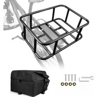 AliExpress NEWBOLER Rear Bike Basket With Large Rear Bike Rack Basket for Bike,Heavy Duty Metal Rear Bicycle Basket Perfect Mount for Electric Bike