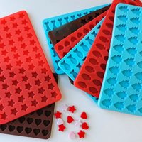 Chocolate Mold Fudge Ice Ice Lattice Silicone Mold Star Carrot Christmas Tree Bones Love Fish Mold Random Color