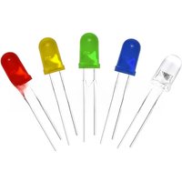 100-200PCS 3MM 5MM LED Diode Assorted Kit F3 F5 LED Light Emitting Diodes White Green Red Blue Yellow Orange DIY Electronic Kit