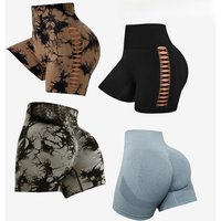 AliExpress CHRLEISURE High Waist Lift Hip Elastic Women Leggings Casual Outdoors Running And Cycling Pants Yoga Workout Partial Tie-dye Sports Legging