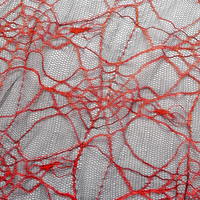 5.24ft Width Novel Halloween Stage Decoration Fabric Spider Web Embroidery Lace Fabric Soft Mesh Yarn Room Decor Accessories