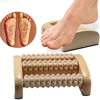 Wooden Foot Massager Roller Reflexology for Stress Fitness Health Care Feet Massager Colorful Massage Roller Pain Relief
