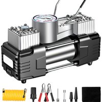 AliExpress FGRYB 12V Dual Cylinder Car Tyre Inflator Portable Air Compressor Fast Pump with LED Light Digital Gauge for Car Motorcycle Bike