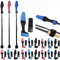 1-4Pcs Fishing Rod Tie Elastic Tip Cover Straps Reusable Outdoor Sport Fastener Bandage Sleeve Pole Glove Truss Protector Case