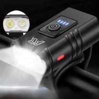 AliExpress cycle zone Bicycle Light T6 LED Bike Front Lamp 6 Modes Cycling Lantern Type-C Rechargeable MTB Bike Headlight Flashlight for Night Riding
