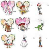 Watercolor Toy Story Woody Jessie Trex Bo peep Iron on Transfers Heat Transfer Stickers for Clothes