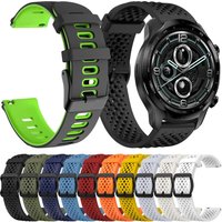 22mm Silicone Strap For TicWatch Pro 3 Ultra Watch Band GPS/LTE For Ticwatch GTX S2 E2 GTW Sports Bracelet Correa Belt Watchband