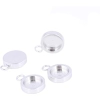 20pcs Stainless Steel 6mm 10mm 16mm Cabochon Base Settings Diy Bezel Charm Pendant Trays Diy Necklace Blanks For Jewelry Making
