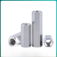 304 Stainless Steel M2 M2.5 M3 M4 M5 M6 M8 M10 M12 Hex Stand-off Spacer Long Rod Coupling Hex Nut Bolt