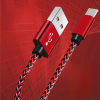 USB Type C Cable Fast Charging Battery Charger Wire Woven Nylon Date Cable 1M 2M 3M Mobile Phone Charger For Samsung Huawei