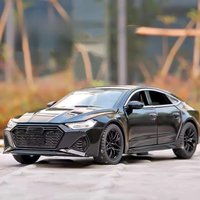 1/32 Scale RS7 Model Car Toy Alloy Diecast High Simulation with Sound and Light Pull Back Vehicles Toys for Kids Christmas Gifts