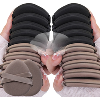 30Pcs Thickened Double Ribbon Wet Dry Dual-use Makeup Puff Black Skin Color Teardrop Shape Powder Puffs Foundation Cosmetic Tool