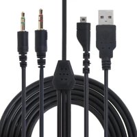 USB 3.5mm Mic Audio Cable Headphones Cable Wire Repair Parts for SteelSeries Arctis 3 5 7 Pro Headphones Headset