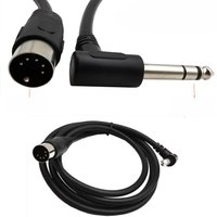 1.5m/20cm 90 Degree Right Angle MIDI Din 5-pin Male To Monoprice 6.35mm (1/4 Inch) Male TRSE Audio Mixer Stereo Audio Cable