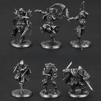 Metal Thieves and Assassins Soldier Toys Model Finished Product Board Game Piece Miniature Ornament Accessories Gifts for Boys