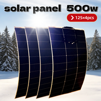 Hochleistungs-Photovoltaiksystem für den Außenbereich mit 500 W (125 W x vier unabhängige Module) – stabile Stromerzeugung in Umgebungen mit niedrigen Temperaturen, die eine Stromversorgung für