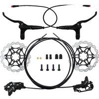 AliExpress BUCKLOS E-Bike Hydraulic Disc Brake Set 4 Piston Power Off Electric Bicycle Scooter Hydraulic Brakes MTB Oil Pipe 1150/1950mm