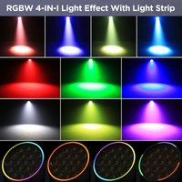 Gwong 2Pcs 19x20w Moving Head Led RGBW 16/24 Channel 4 in 1 stage Lights For DJ Light Christmas Bar Disco Party Halloween Deco