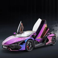 1:24 Lamborghini Revuelto Spray Plated Version Model Car Toy Classic Fantasy Color Suitable for Friends' Graduation Gift