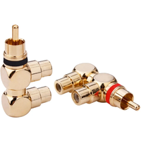 Yytcg 2 piece 1 piece red + 1 piece gold plated rca plug 1 male to 2 rca female av audio and video connector adapter cable