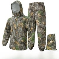 AliExpress NONE Outdoor Hunting Rainstorm-proof Raincoat Suit Camping Cycling Fishing Reflective Split Lightweight Raincoat Rain Pants Split