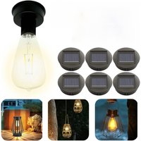 4-1PCS 8CM Solar Lamp Base with LED Bulb Atmosphere Decorate Light Outdoor Light Not Dazzling Fairy Tale Lamp Solar Lamp