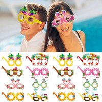 Hawaii Party Decorative Glasses Beach Funny Pineapple Flamingo Paper Photograph Glasses Tropical Luau Hawaiian Party Decorations