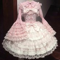 Harajuku Original Design Lolita Dress Jsk Camisole Daily Suit Tea Party Princess Birthday Party Sweet Girl Set Gift For Friends