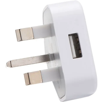 Office 1 Port USB 5V 1A 3 Pin Wall Charger UK Plug USB Charger Power Adapter