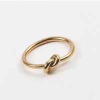 High End Gold Color Knotted Rings for Women Stainless Steel Jewelry Wholesale Female Ring