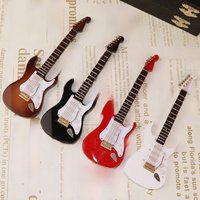 Mini Electric Guitar Wooden Miniature Guitar Model Musical Instrument Guitar Decoration Gift Decor For Bedroom Living Room 10~24