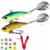 WALK FISH Spinner Bait Metal VIB 7g 11g 15g 21g Fishing Lure Rotating Tail Vibration Sequins Japan Wobbler Trolling Bait Pesca