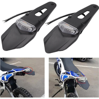 AliExpress Motorcycle Rear Fender Tail Light Dirt Bike 12V LED Taillight Brake Stop License Plate Lamp For Trail Supermoto Motocross Enduro