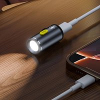 AliExpress Angelady 4 Colors Portable USB Type-C Mini Flashlight Keychain Metal LED Torch for Outdoor Camping Cycling Hiking Accessories