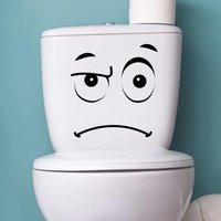 Washroom Room WC Toilet Seat Stickers Put ME Down Monster Smiley Face Wall Art Decal Sticker Funny Kids Potty Training