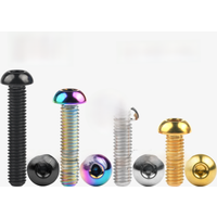 AliExpress Wanyifa Titanium Bolt M6/M8x12/15/16/20/25/30/35mm Half Round Hexagon Head Screws for Road Bike Motorcycle Car Parts 5/12PCS