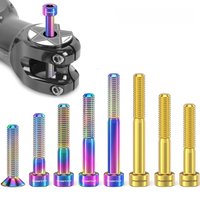 AliExpress NONE RISK Bicycle Titanium Bolt Screw M6x30 M6x35 M6x40 M6x50 for Bicycle Headset Stem Cap Cover Disc Brake Caliper Flat Allen Head