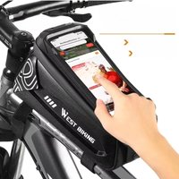 AliExpress West Biking WEST BIKING Waterproof Bicycle Bag 7.0 Inch Sensitive Touch Screen Phone Bag MTB Road Bike Bag Top Tube Front Frame Cycling Bag