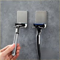 1-15PCS No-Punch Razor Holder Adhesive Razor Storage Hook Bathroom Razor Waterproof Wall Hook Bathroom Shelf Razor Holder