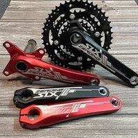 AliExpress ZEROING Bicycle Crankset 104/64 BCD MTB Bike Crank Chainring Aluminum Alloy Integrated Crank 22/24/32/42/44T with Bottom